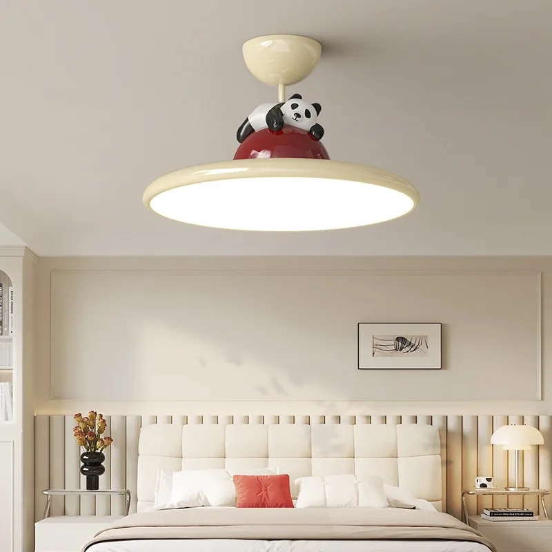 Cartoon Cream Style Panda LED  - Baby Nursery Light Fixture ulasan dan harga