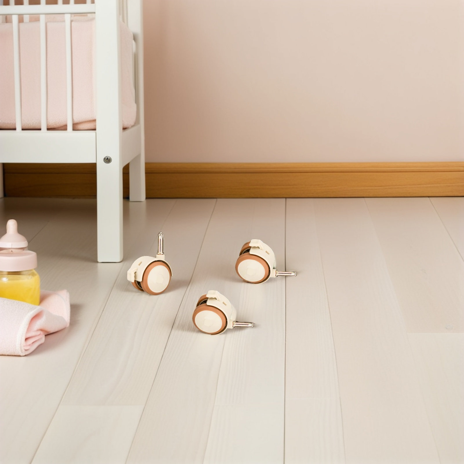 4Pcs Silent Rubber Baby Crib W - Baby Nursery Cart ulasan dan harga