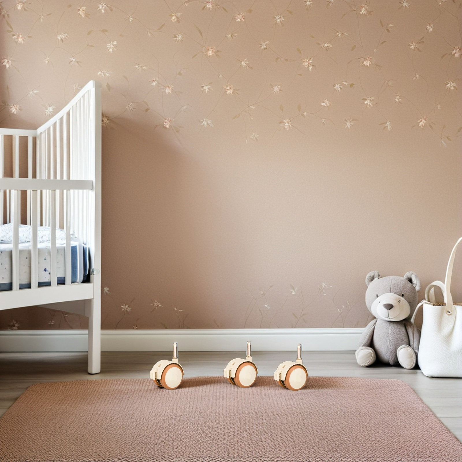4Pcs Silent Rubber Baby Crib W - Baby Nursery Cart ulasan dan harga