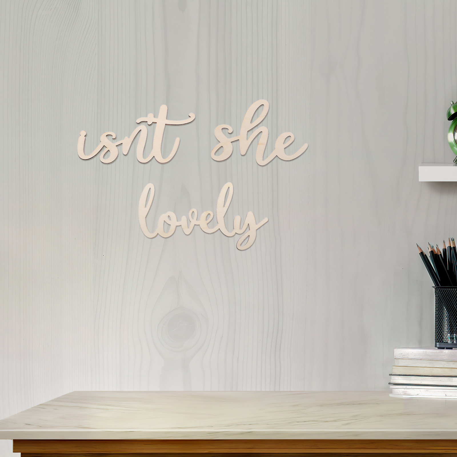 Wood Sign Wooden Wall Sticker  - Baby Nursery Wall ulasan dan harga