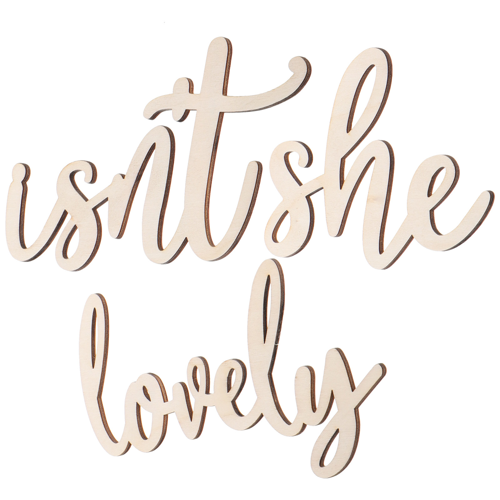 Wood Sign Wooden Wall Sticker  - Baby Nursery Wall ulasan dan harga