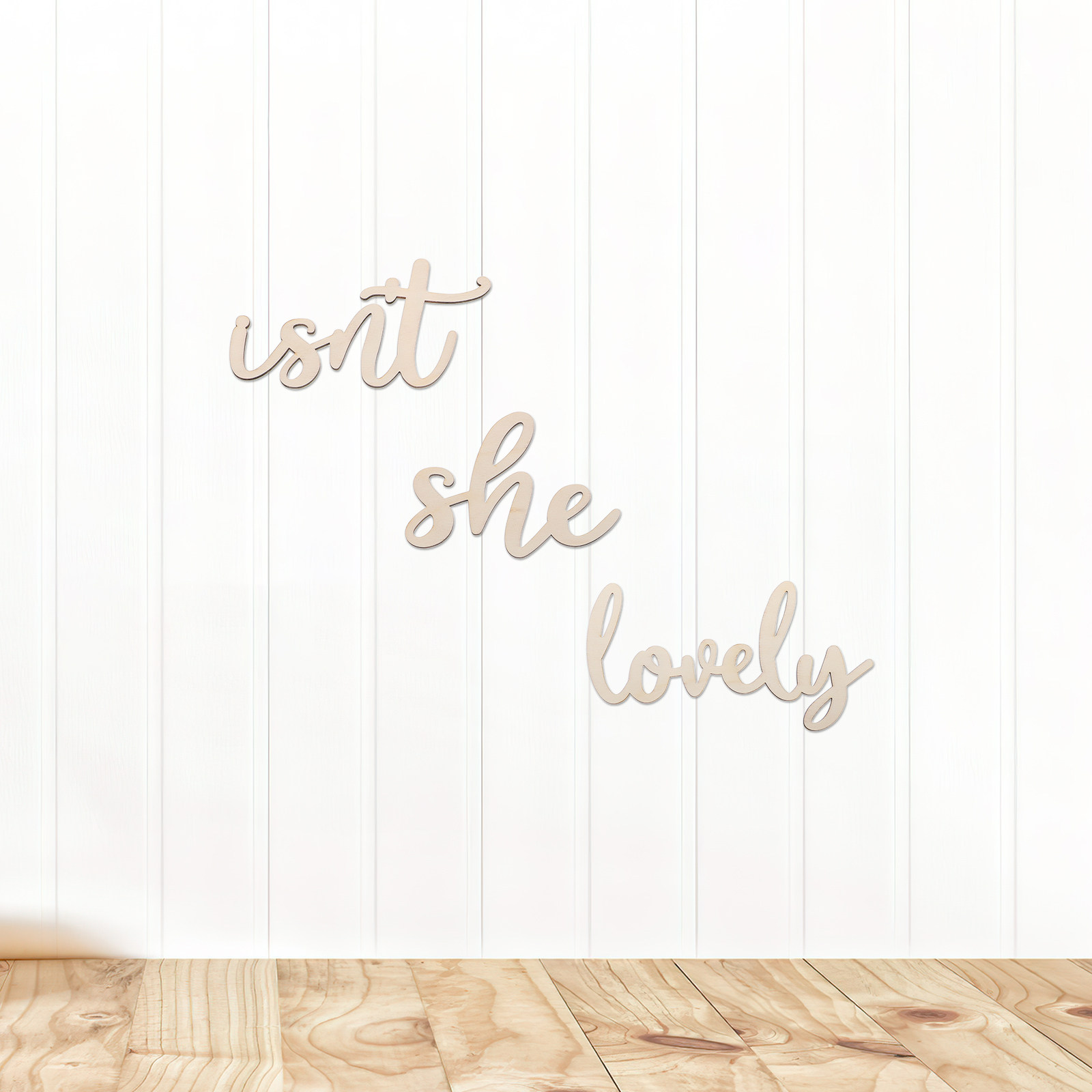 Wood Sign Wooden Wall Sticker  - Baby Nursery Wall ulasan dan harga