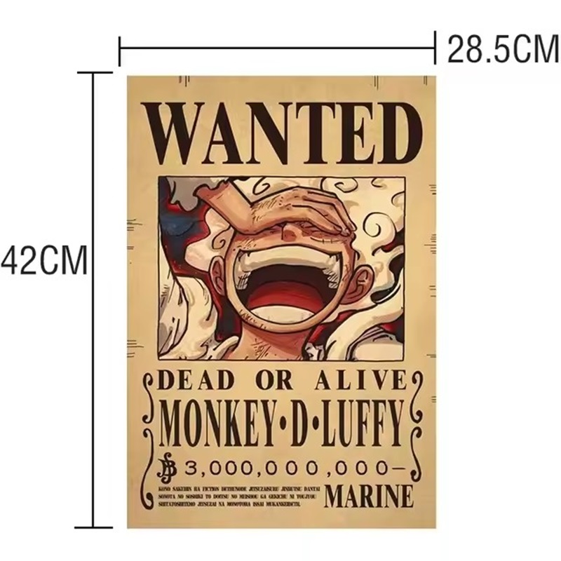Anime One Piece Bounty Wanted  - Baby Nursery Wall Mural ulasan dan harga