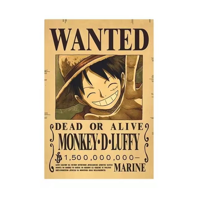 Anime One Piece Bounty Wanted  - Baby Nursery Wall Mural ulasan dan harga