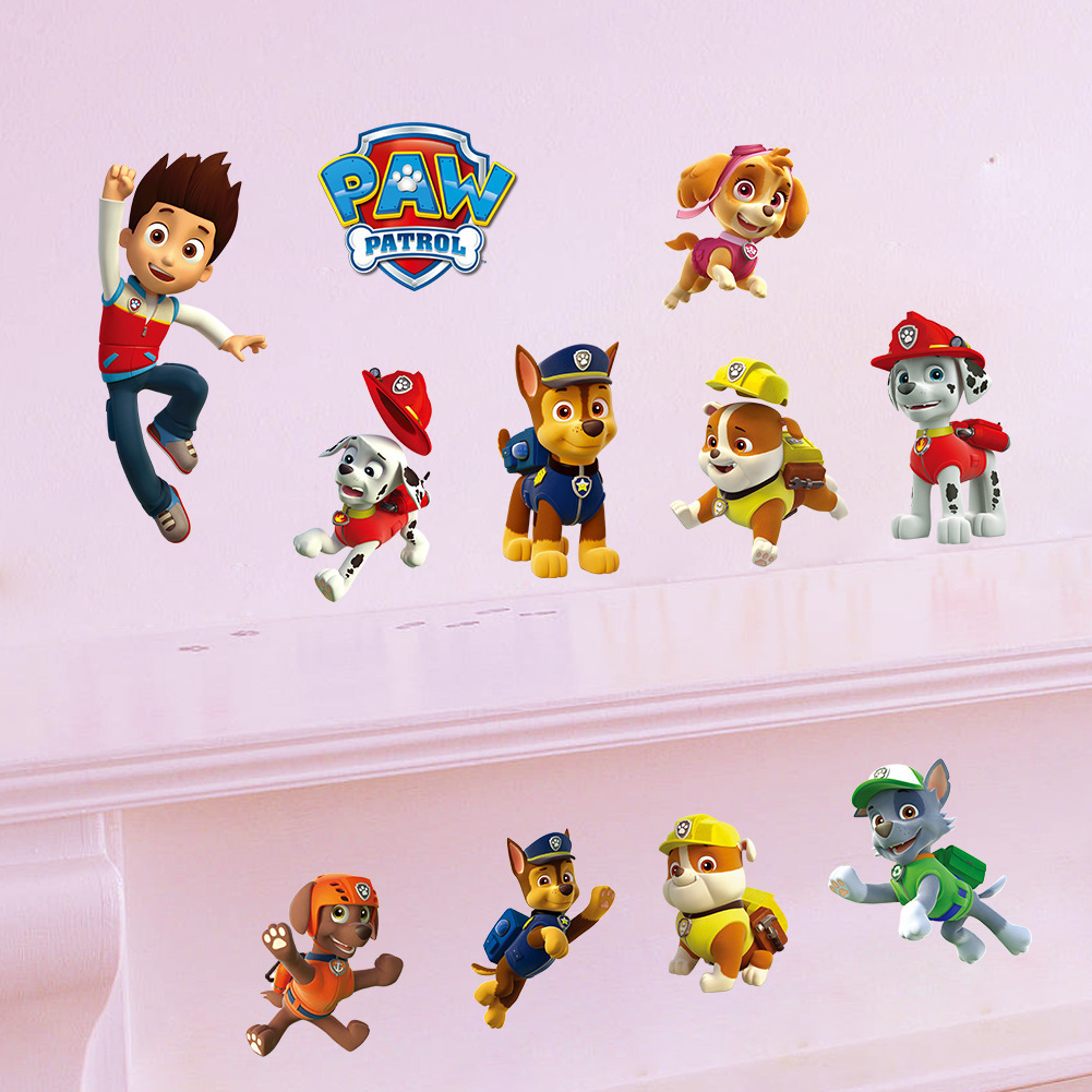 Cartoon Pawed Patrol Wall Stic - Baby Nursery Wall Mural ulasan dan harga