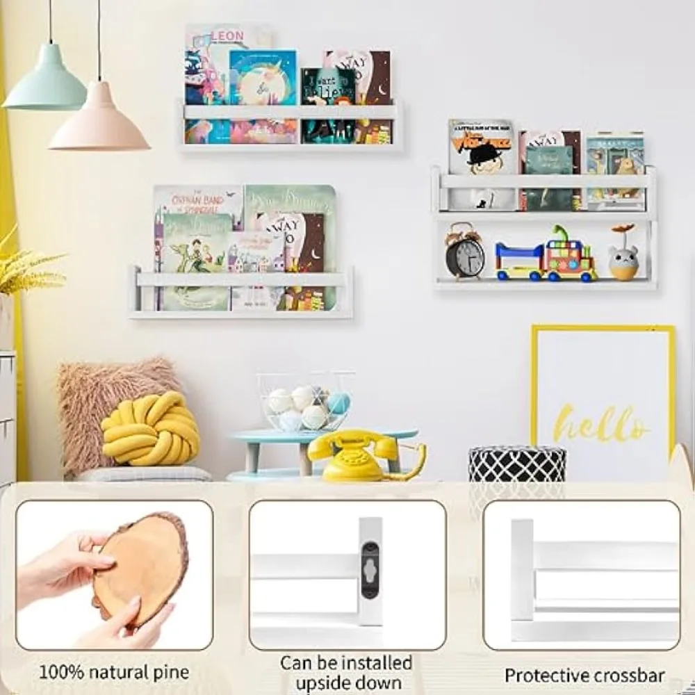 QimCoor Nursery Book Shelves S - Baby Nursery Floating Shelves ulasan dan harga