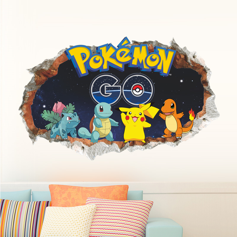 Cartoon Pokémon Pikachu Wall S - Baby Nursery Wall Mural ulasan dan harga