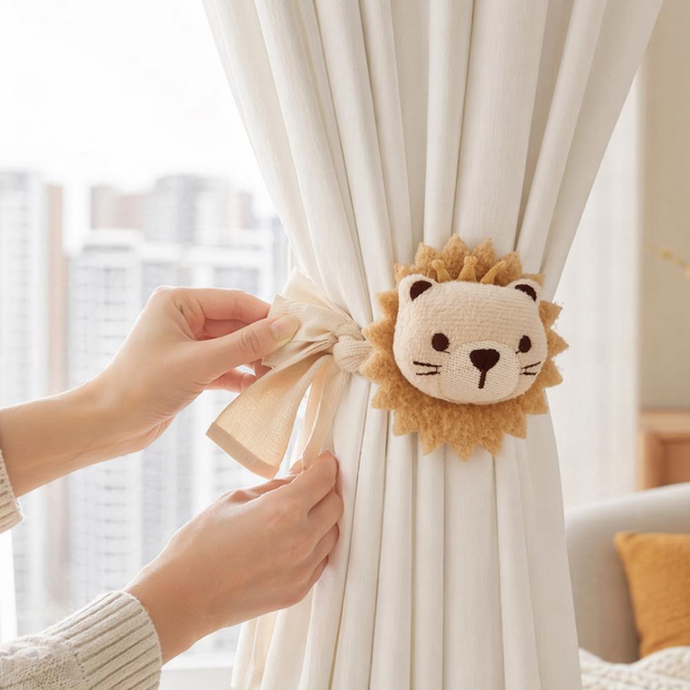 Plush Curtain Holder Lion Curt - Baby Nursery Fabric ulasan dan harga