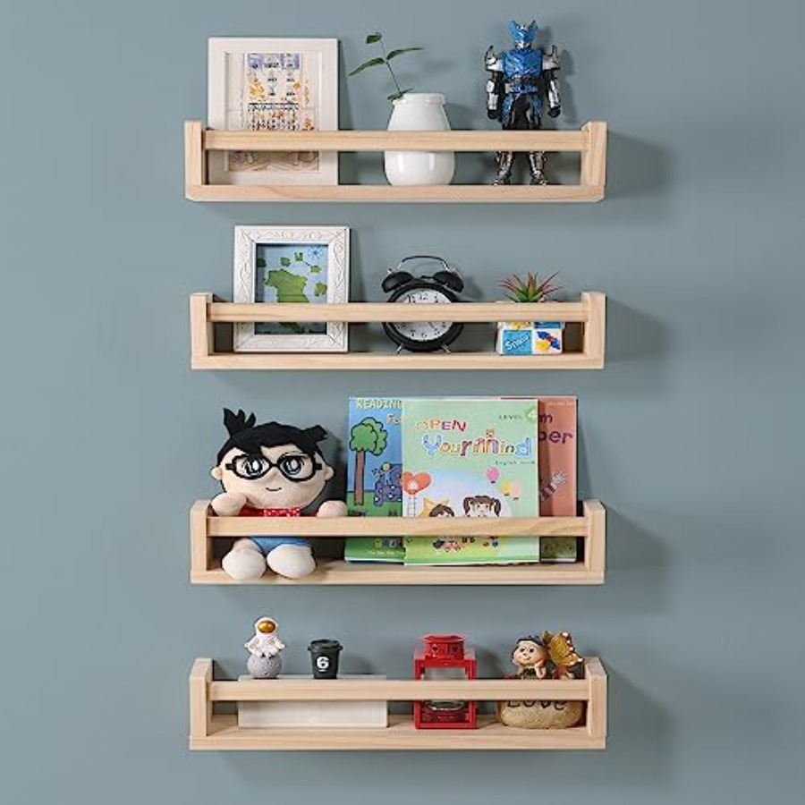 Nursery Room Shelves Set of 4, - Baby Nursery Books ulasan dan harga