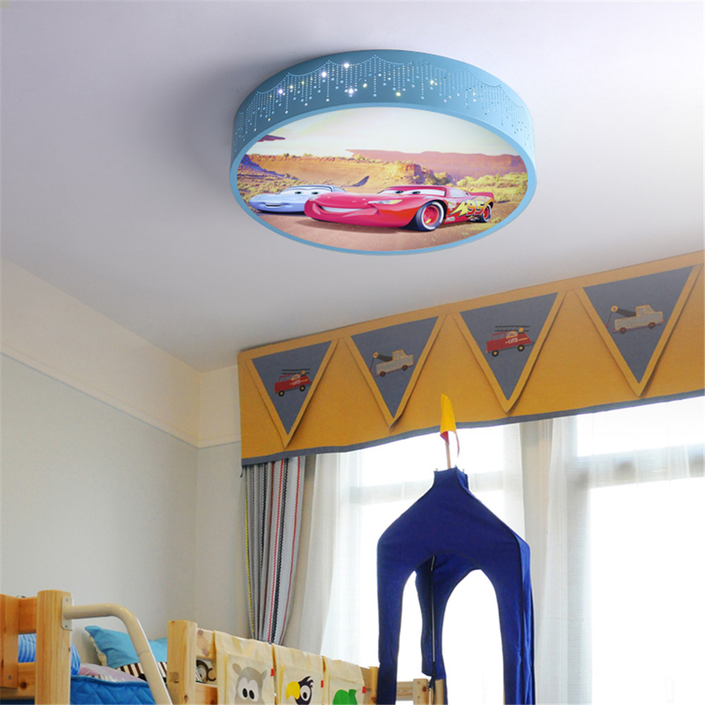 Cartoon Car Round Led Ceiling  - Baby Nursery Light Fixture ulasan dan harga