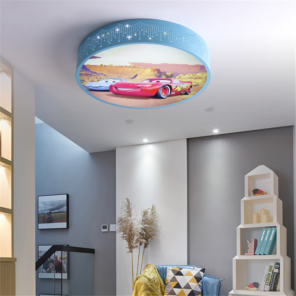 Cartoon Car Round Led Ceiling  - Baby Nursery Light Fixture ulasan dan harga