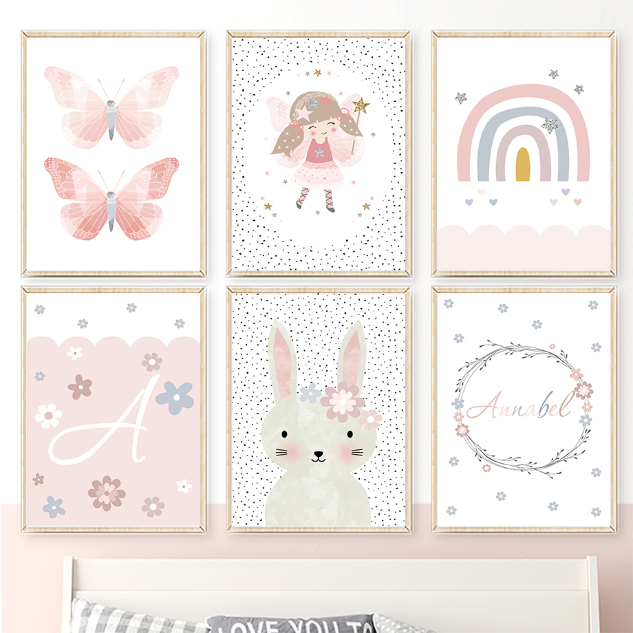 Cute Girl Rabbit Flower Butter - Baby Nursery Fabric ulasan dan harga