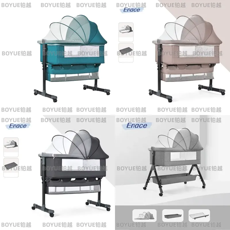 Aluminum Folding Bedside Crib  - Bassinet Bedside Sleeper ulasan dan harga