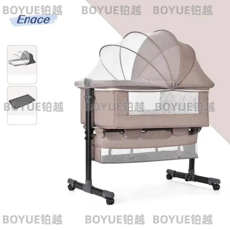Aluminum Folding Bedside Crib  - Bassinet Bedside Sleeper ulasan dan harga