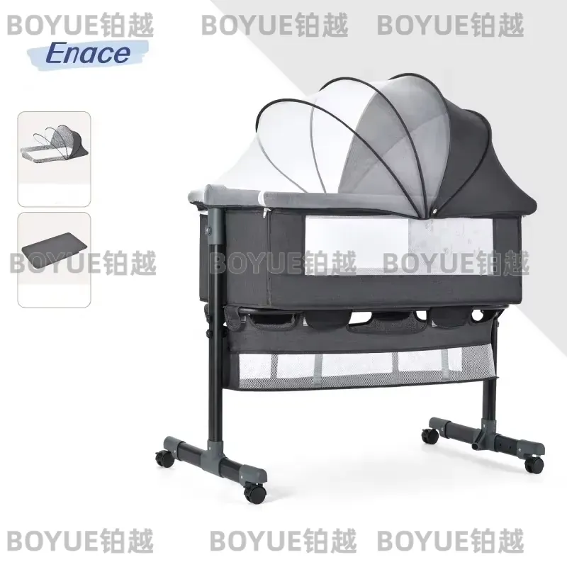 Aluminum Folding Bedside Crib  - Bassinet Bedside Sleeper ulasan dan harga