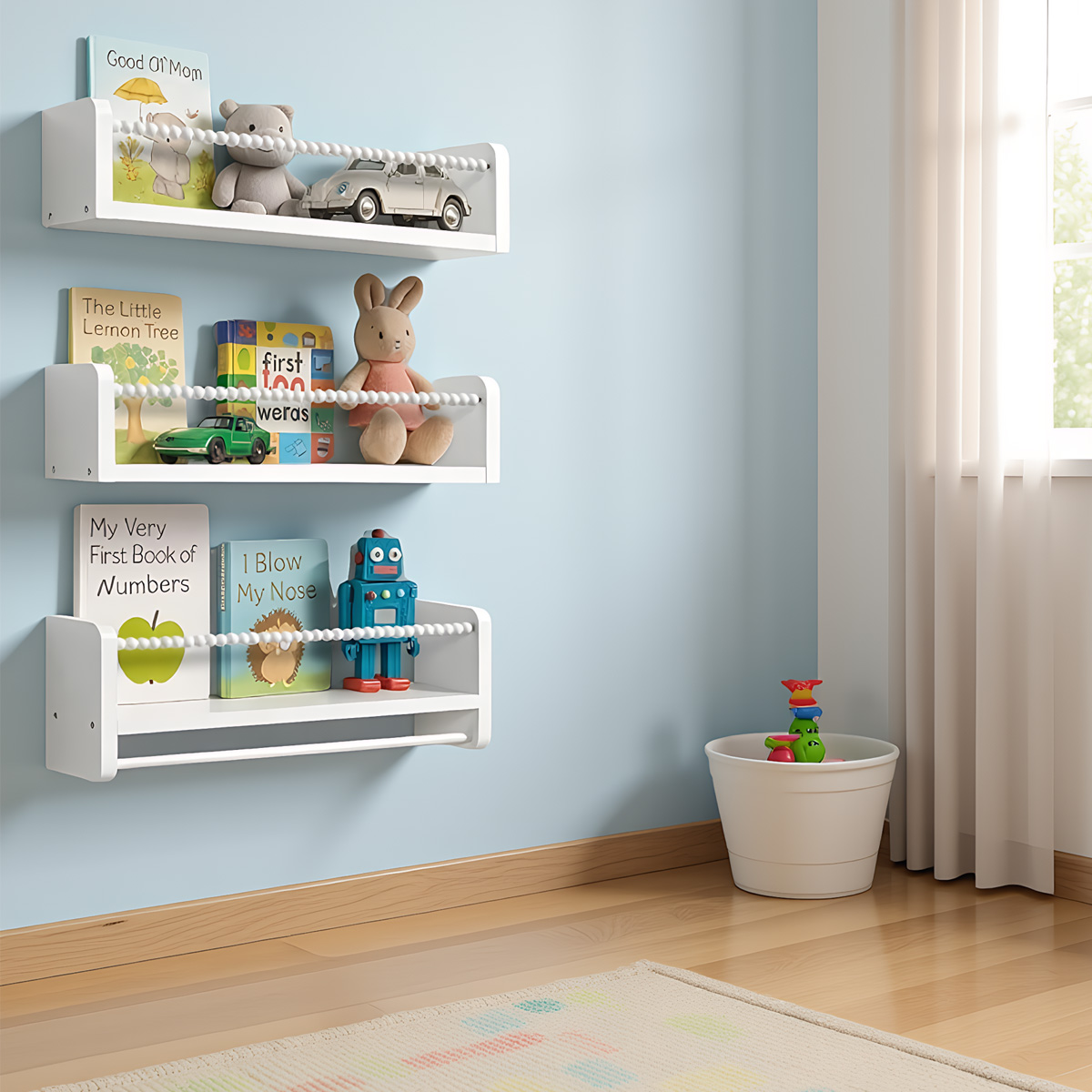 Floating Nursery Book Shelves  - Baby Nursery Floating Shelves ulasan dan harga