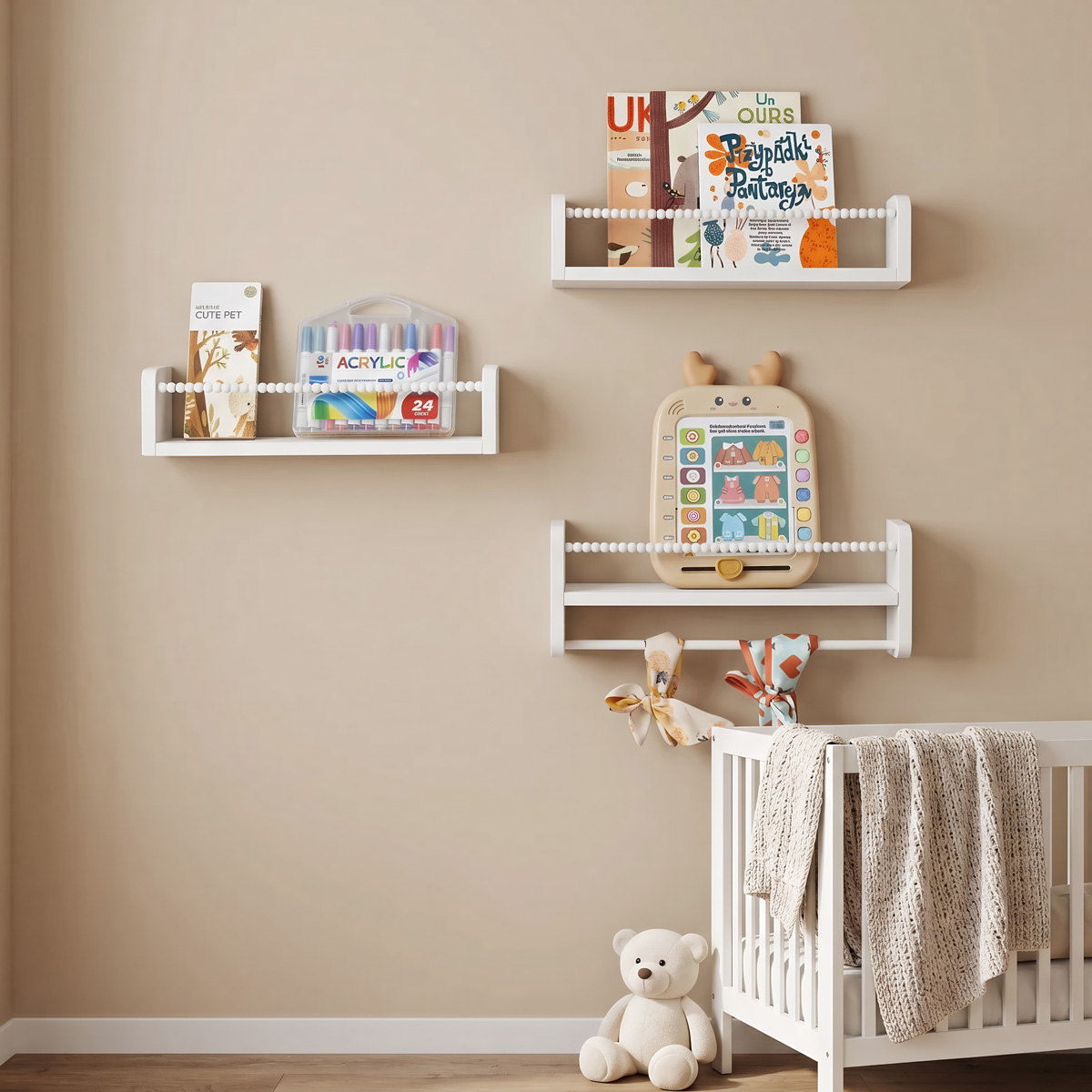 Floating Nursery Book Shelves  - Baby Nursery Floating Shelves ulasan dan harga