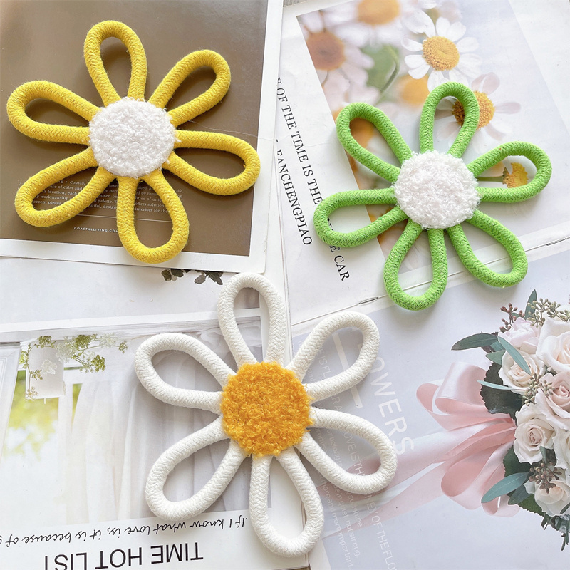 Cotton Rope Woven Daisy Flower - Baby Nursery Fabric ulasan dan harga