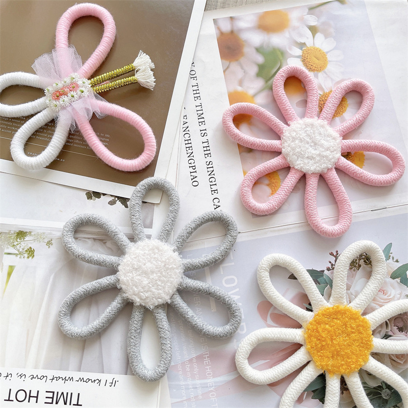 Cotton Rope Woven Daisy Flower - Baby Nursery Fabric ulasan dan harga