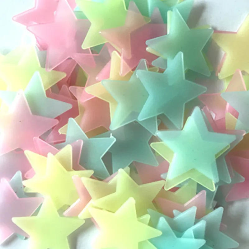100pcs Fluorescent Glow in the - Baby Nursery Wall Mural ulasan dan harga