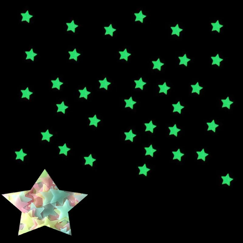 100pcs Fluorescent Glow in the - Baby Nursery Wall Mural ulasan dan harga