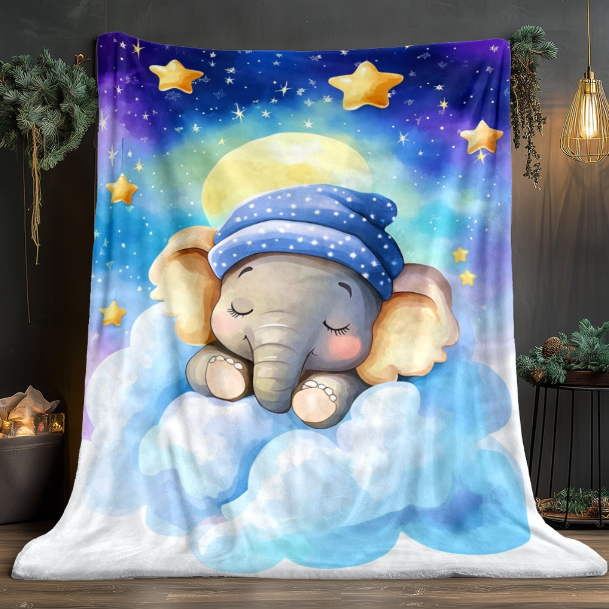 Sleeping Baby Elephant Cloud S - Baby Nursery Elephant Theme ulasan dan harga