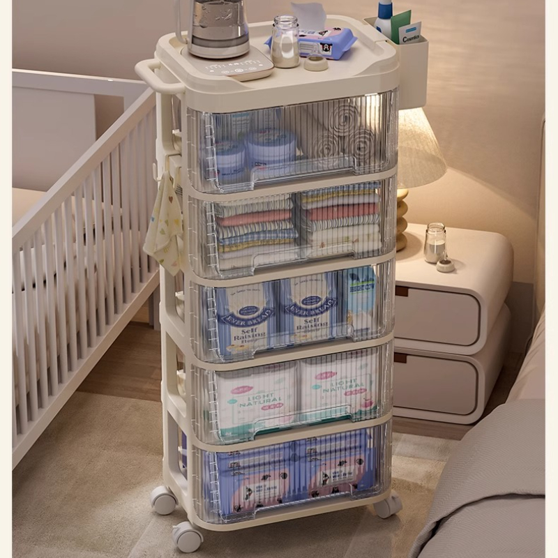 Multi-layer Rolling Baby Cart  - Baby Nursery Cart ulasan dan harga