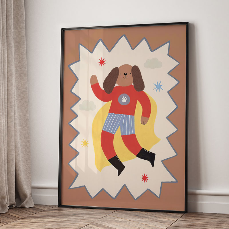 Funny Cartoon Super Cool Kid N - Baby Nursery Wall ulasan dan harga
