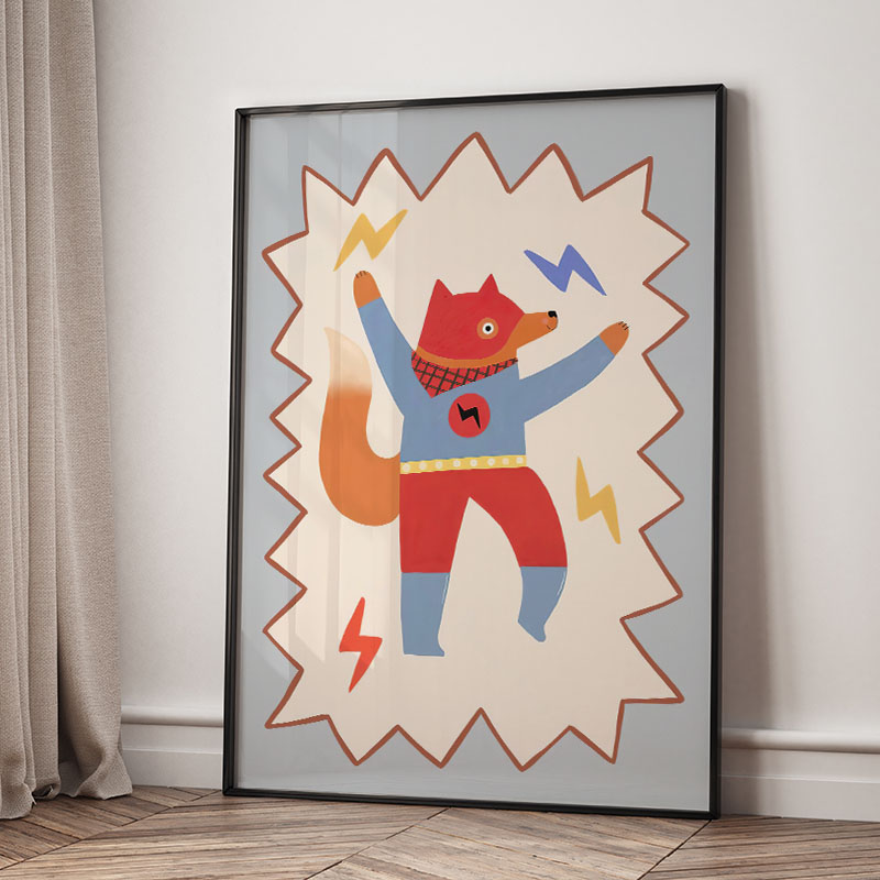 Funny Cartoon Super Cool Kid N - Baby Nursery Wall ulasan dan harga