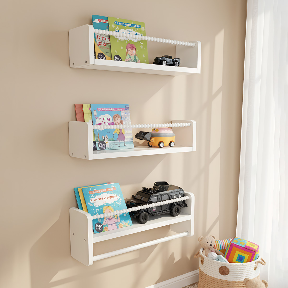 Wood Nursery Book Shelves, 15. - Baby Nursery Books ulasan dan harga