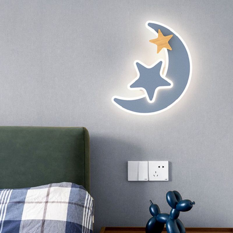 Cartoon LED Rocket Wall Lamp M - Baby Nursery Light ulasan dan harga